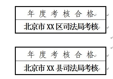 “年度考核合格”专用章印模